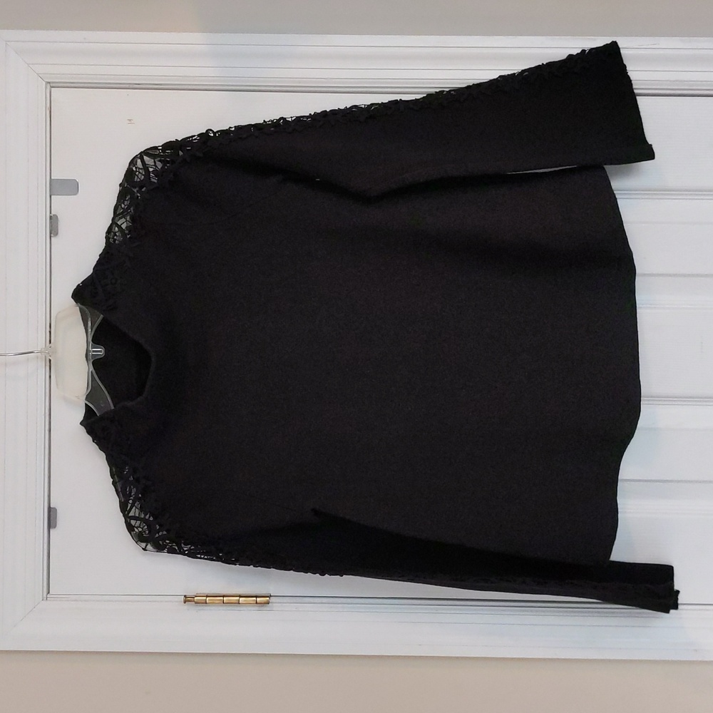 Anthropologie Knitted & Knotted Black Sweater